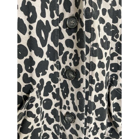 Smash Tess Everywear Cardi Cardigan Size S Lexi Leopard Beige Black Pockets Fall - Picture 3 of 12